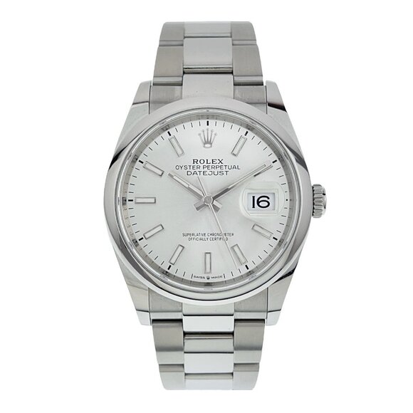 Rolex Datejust Stainless Steel Silver Color Dial 36mm Automatic Mens 126200 - Picture 1 of 10